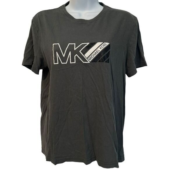 Michael Kors Gray Crew Neck Graphic T-Shirt Men’s Small - Picture 1 of 5